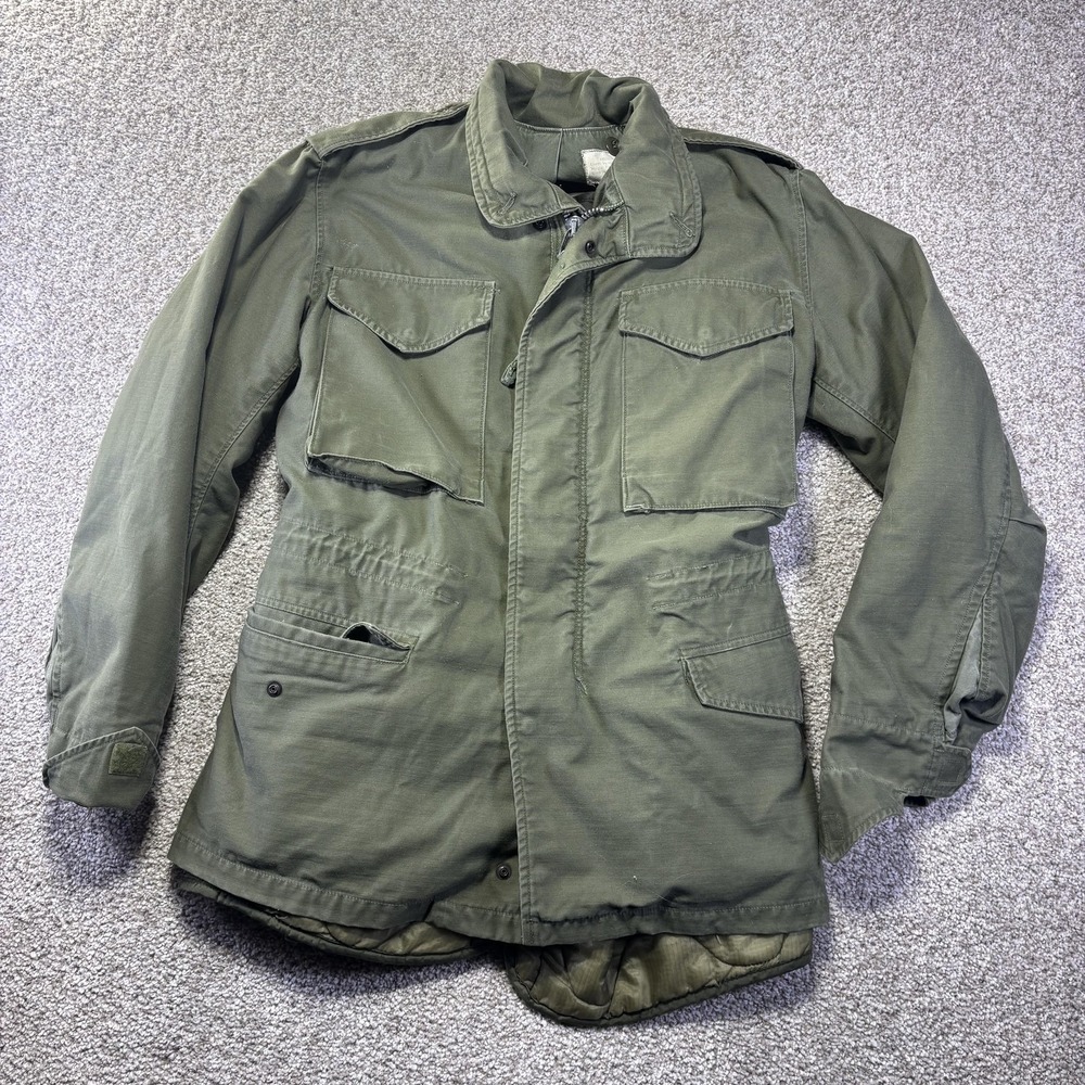 Vintage Isratex Coat Mens XS Green M-65 Field Jacket Liner Army Cold Weather